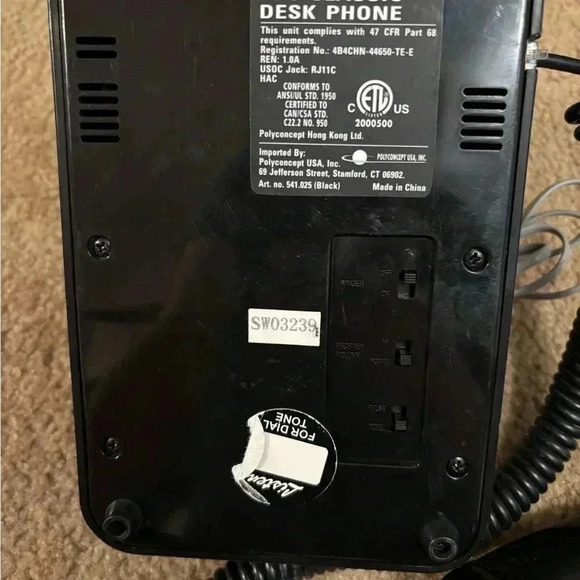 Black 50s Classic Desk Phone - Picture 6 of 10